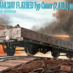 German Railway Flatbed Typ Ommr (2 Axle) w/MG Crew 1/35 Dragon
