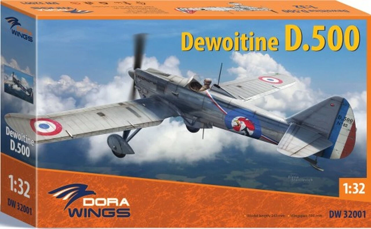 Dewoitine D500 French Air Force Monoplane Fighter 1/32 Dora Wings