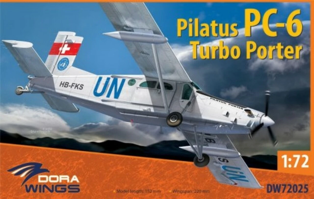 Pilatus PC-6 Turbo Porter Transport Aircraft 1/72 Dora Wings