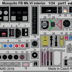 Mosquito FB Mk VI Interior for ARX (Painted) 1/24 Eduard