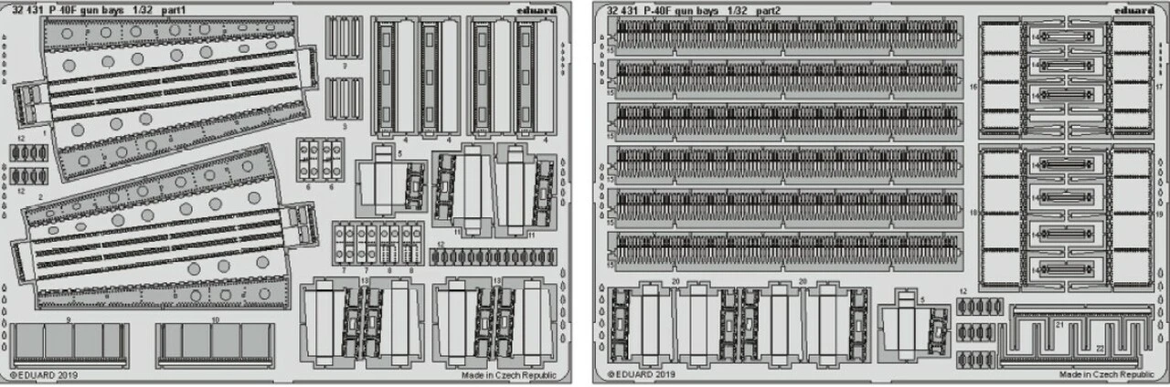 P-40F Gun Bays for TSM 1/32 Eduard