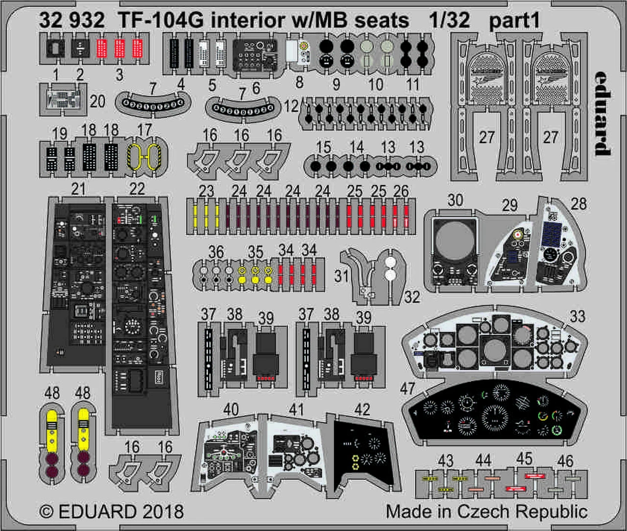 TF-104G Interior w/MB Seats for ITA (Painted) 1/32 Eduard