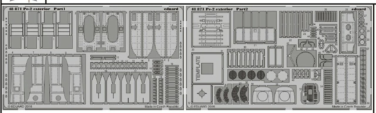 Pe-2 Exterior for ZVE 1/48 Eduard