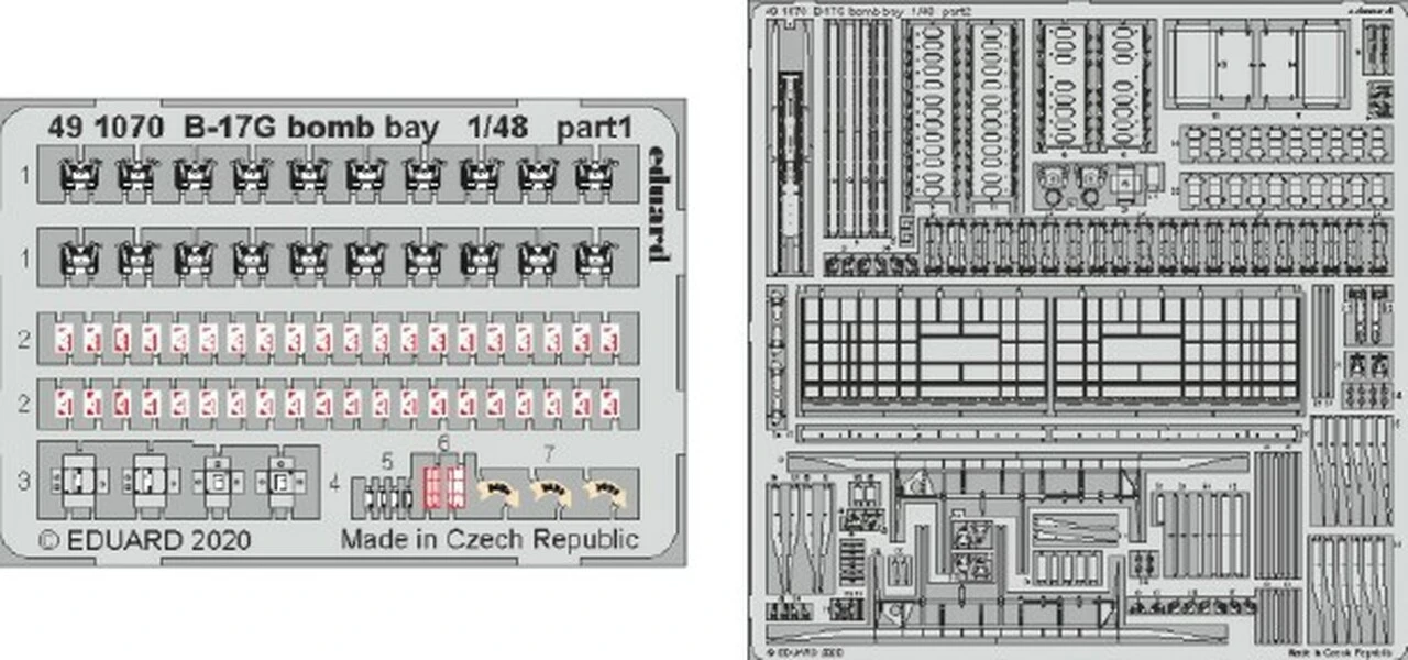 B-17G Bomb Bay for HKM (Painted) 1/48 Eduard
