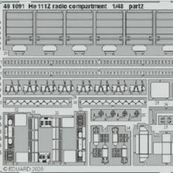 He 111Z Radio Compartment for ICM (Painted) 1/48 Eduard