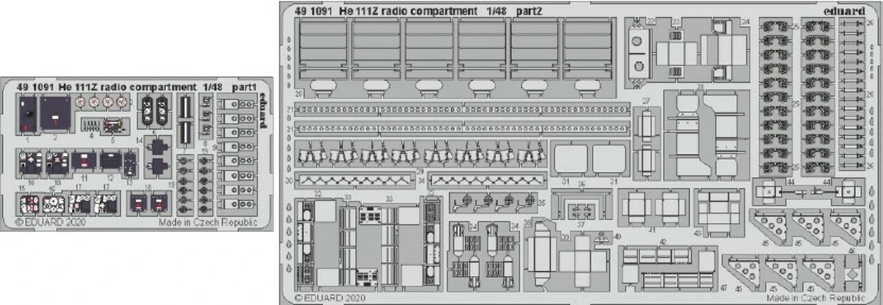 He 111Z Radio Compartment for ICM (Painted) 1/48 Eduard