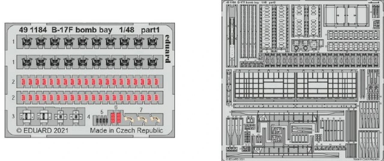 B-17F Bomb Bay for HKM (Painted) 1/48 Eduard