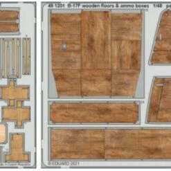 B-17F Wooden Type Floors & Ammo Boxes for HKM (Painted) 1/48 Eduard