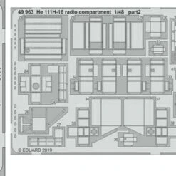 He 111H-16 Radio Compartment for ICM (Painted) 1/48 Eduard
