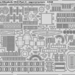 HMS Queen Elizabeth 1943 Pt.3 Superstructure for TRP 1/350 Eduard