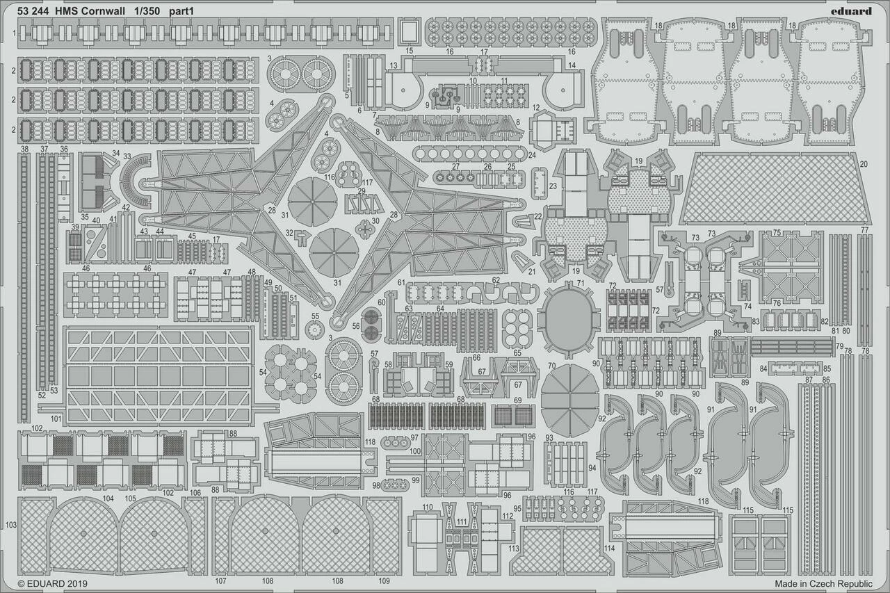HMS Cornwall for TSM 1/350 Eduard