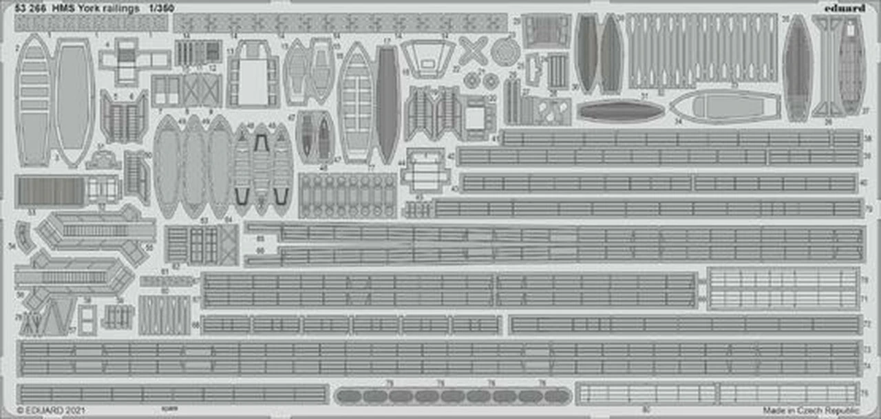 HMS York Railings for TSM 1/350 Eduard