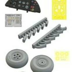 Tempest Mk V LooK w/Early Wheels, Exhaust Stacks for EDU (Mask, Photo-Etch & Resin) 1/48 Eduard