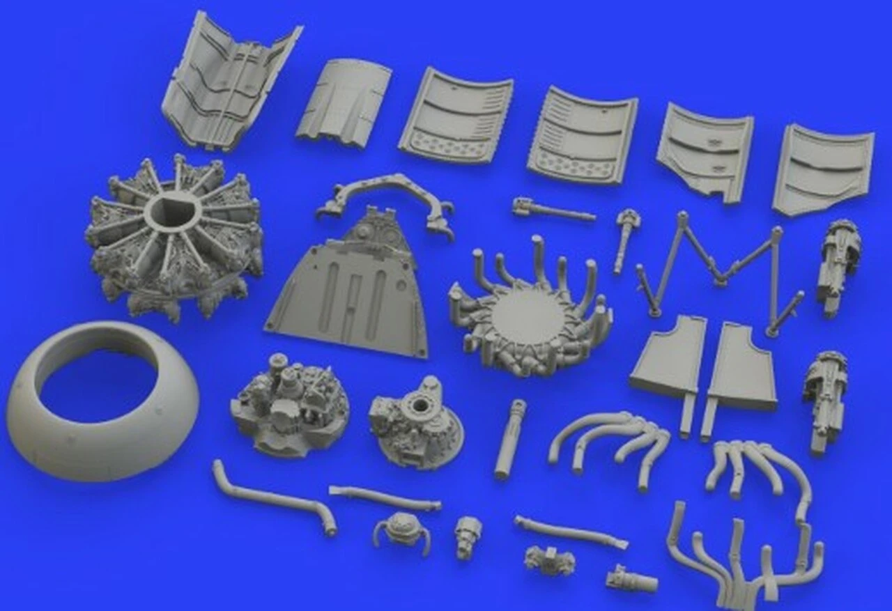 Fw 190A-8/R2 Engine & Fuselage Guns for EDU (Photo-Etch & Resin) 1/48 Eduard - Image 2