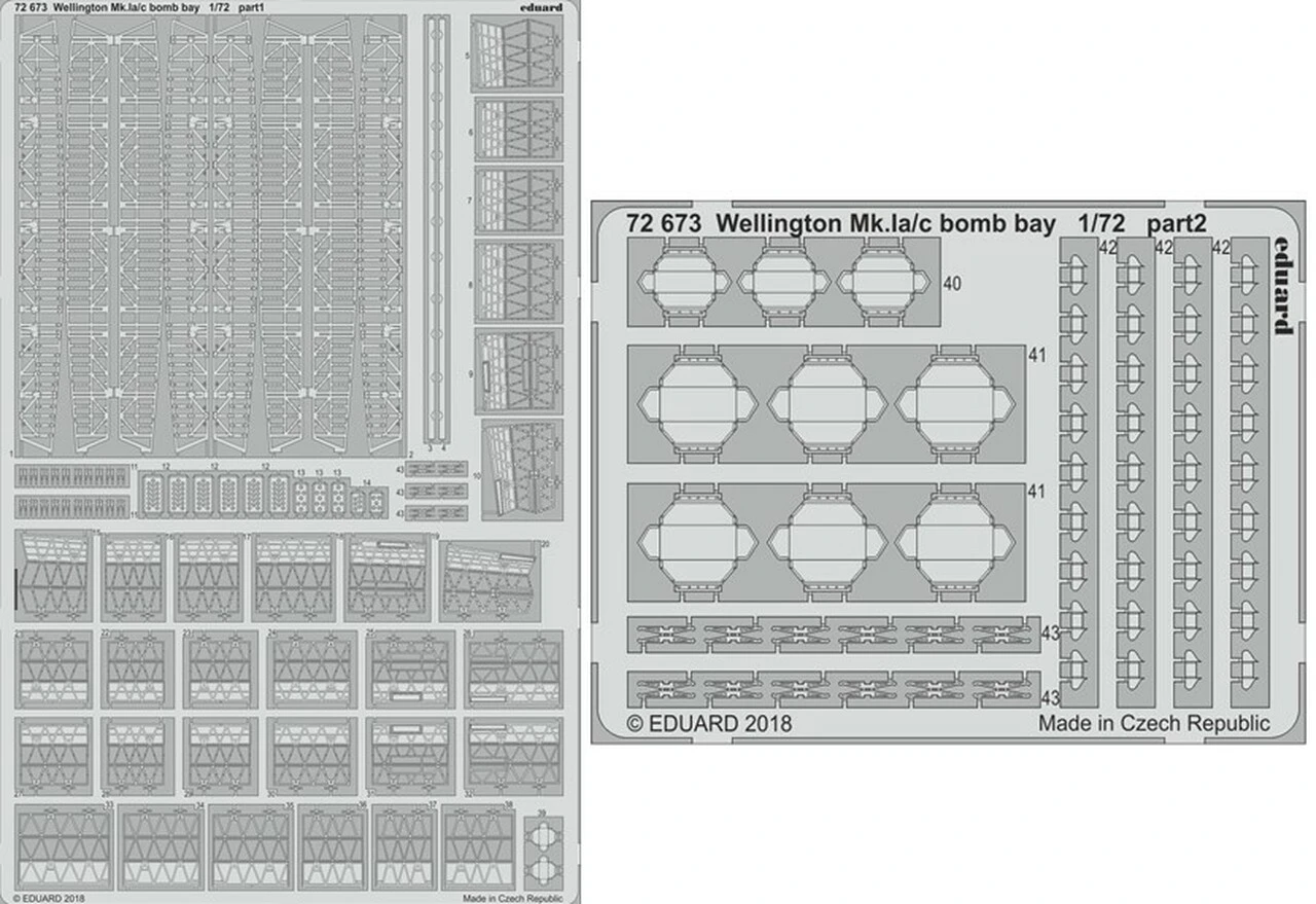 Wellington Mk Ia/c Bomb Bay for ARX 1/72 Eduard
