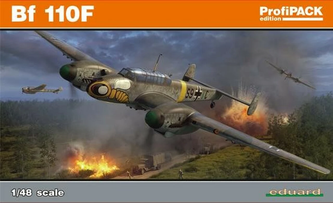 Bf 110F Fighter (Profi-Pack Plastic Kit) 1/48 Eduard