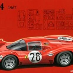 1967 Ferrari 330P4 Race Car 1/24 Fujimi
