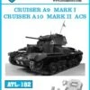 Cruiser A9 Mark I Cruiser A10 Mark II ACS Track Set (150 Links) 1/35 Friulmodel