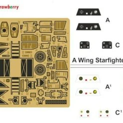 Star Wars A-Wing Starfighter Detail Set for BAN (Photo-Etch) 1/72 Green Strawberry