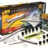 Caravelle & Concorde French Airliners w/Paint, Glue & Heller History Book (French Text) 1/100 Heller