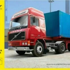 Volvo F12-20 Globetrotter Tractor w/Container & Semi-Trailer 1/32 Heller