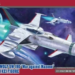 Space Pirate Captain Harlock Space Wolf SW190 War Against Mazone Fighter w/Yuki Kei Figure (Ltd Edition) 1/72 Hasegawa