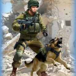 IDF K9 Unit "Oketz" Soldier w/Dog 1/16 ICM Models