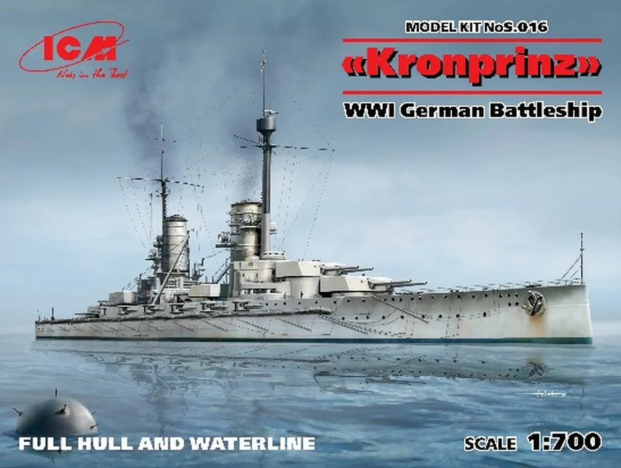 Battleship Kronprinz 1/700 ICM Models