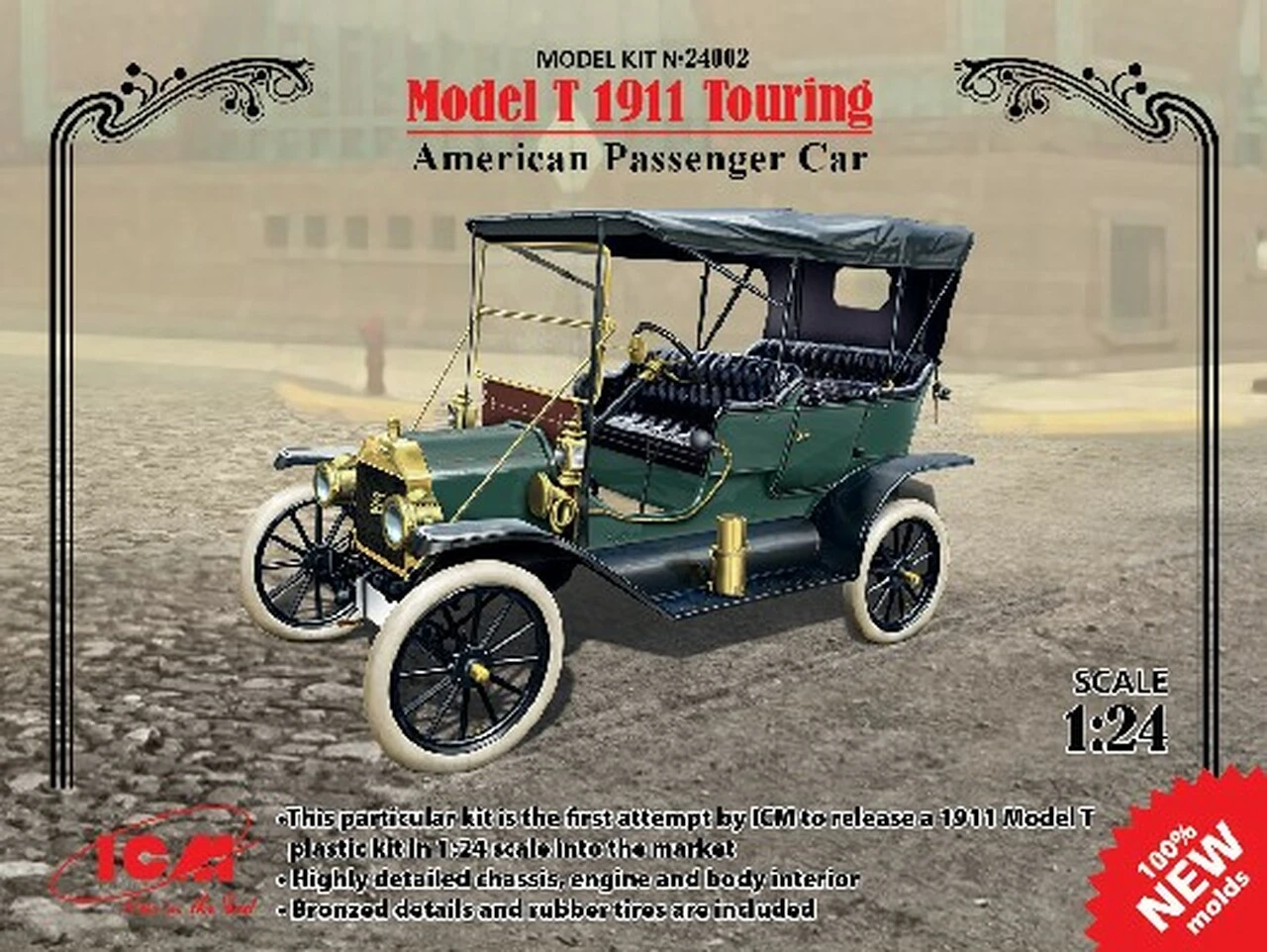 Model T 1911 Touring American Passenger Car 1/24 ICM Models