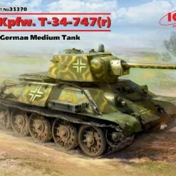 WWII German PzKpfw T34-747(r) Medium Tank 1/35 ICM Models