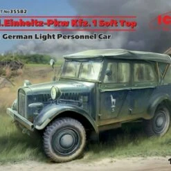 WWII German le.gl.Einheitz PkwKfz 1 Light Personnel Car w/Soft Top 1/35 ICM Models