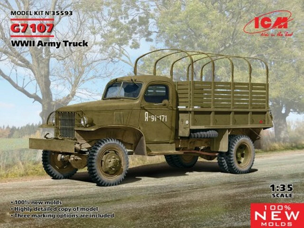 WWII G7107 Army Truck 1/35 ICM Models