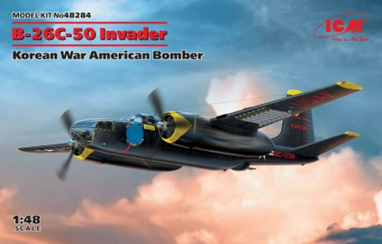 B-26C-50 Invader Korean War American Bomber 1/48 ICM Models