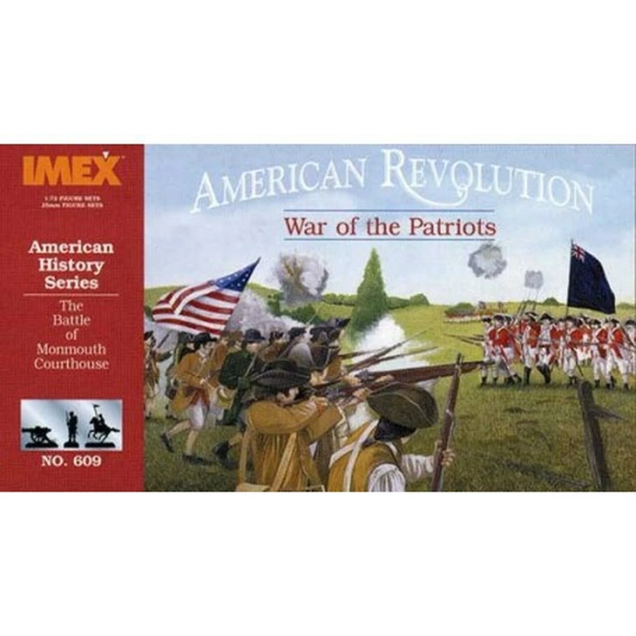 American Revolution Patriots Battle of Monmouth Courthouse Diorama Set 1/72 Imex