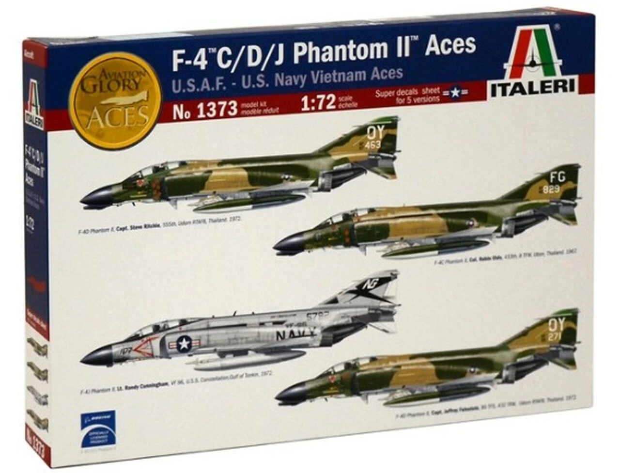 F-4C/D/J Phantom II Aces USAF/USN Vietnam Fighter 1/72 Italeri