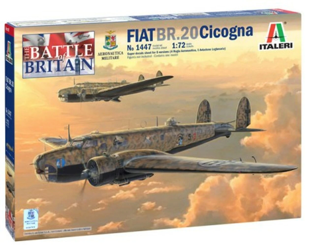 Fiat BR20 Cicogna Fighter Battle of Britain 80th Anniversary 1/72 Italeri