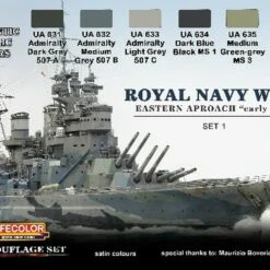 Royal Navy WWII Eastern Approach Early War Camouflage Paint Set #1 Lifecolor