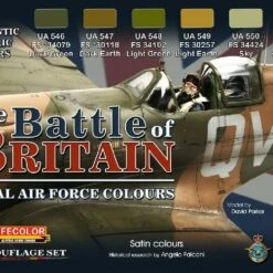 The Battle of Britain Royal Air Force Colors Camouflage Acrylic Set (6 22ml Bottles) Lifecolor