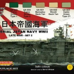 Imperial Japan Navy WWII Late War Set #2 Camouflage Acrylic Set (6 22ml Bottles) Lifecolor