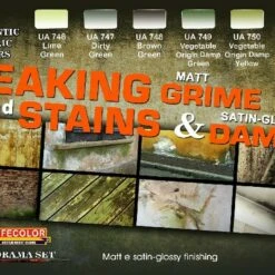 Leaking Grime Matt - Stains & Damp Satin Glossy Diorama Acrylic Set (6 22ml Bottles) Lifecolor