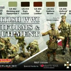 British WWI Uniforms & Equipment Acrylic Set (6 22ml Bottles) Lifecolor