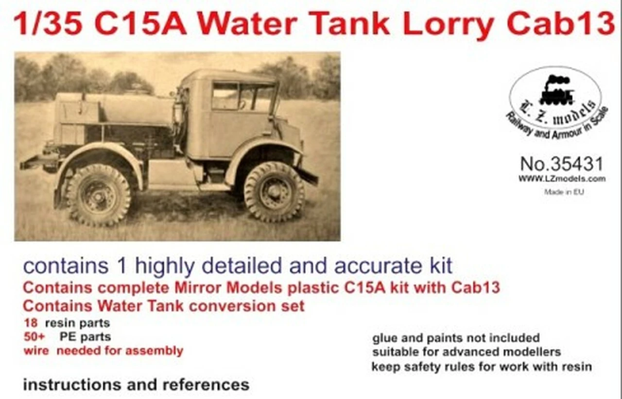 C15A Cab 13 Water Tank Lorry Truck 1/35 LZ Models