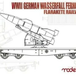 WWII German Wasserfall Ferngelenkte Flarakete Missile Railway Car 1/72 Modelcollect