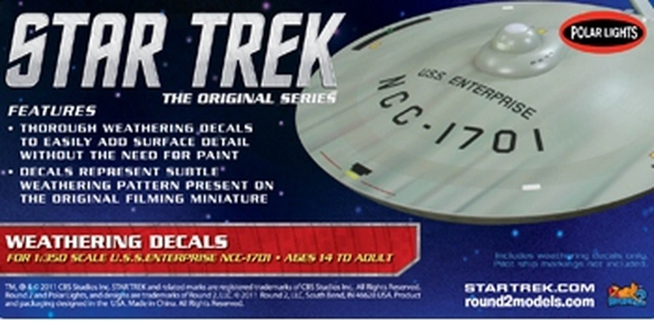 Star Trek Enterprise Weathering Decals 1/350 Polar Lights