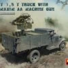 Soviet 1.5-Ton Cargo Truck w/M4 Maxim AA Machine Gun & 2/Crew 1/35 Miniart
