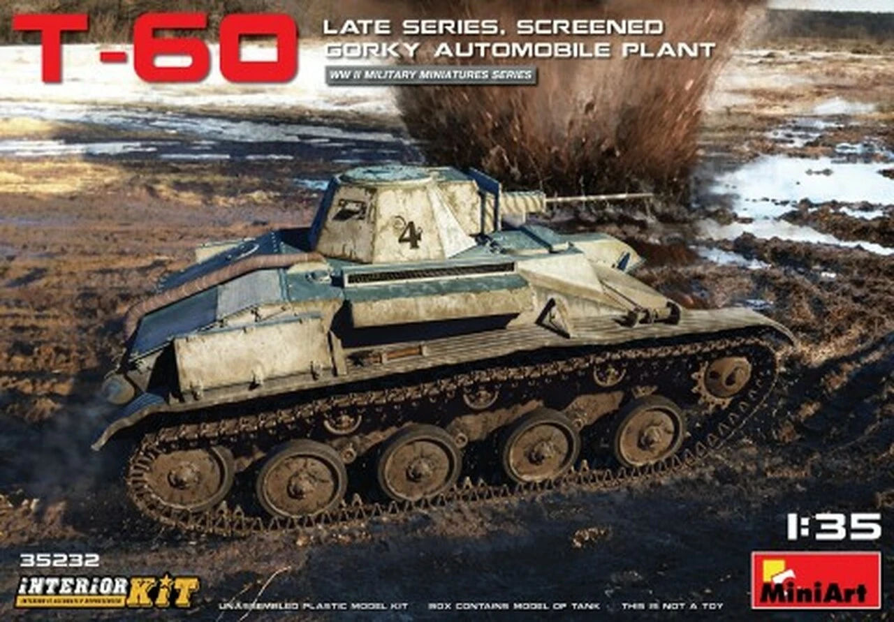 T60 Late Series Screened Gorky Plant Tank w/Full Interior 1/35 Miniart