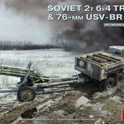 WWII Soviet 2-Ton 6x4 Truck & 76mm USV-BR Gun 1/35 Miniart Models