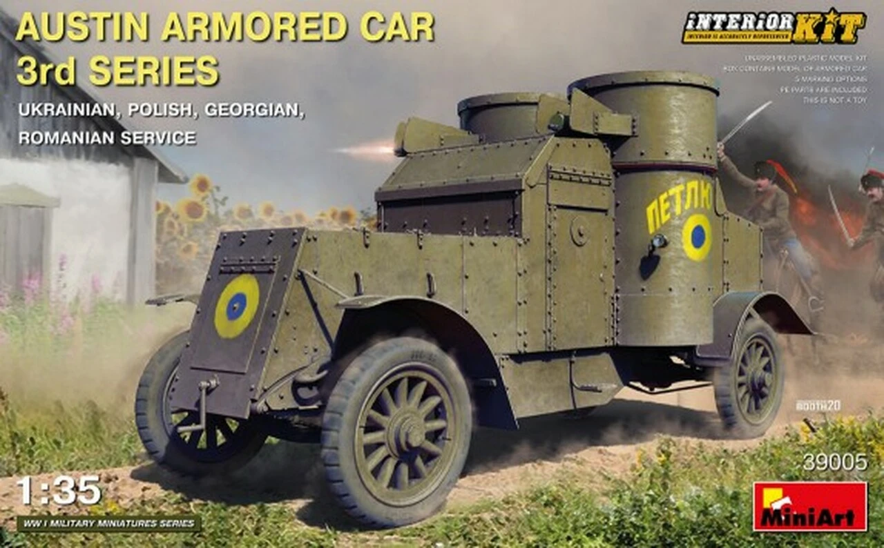 WWI Austin 3rd Series Armored Car w/Full Interior 1/35 Miniart