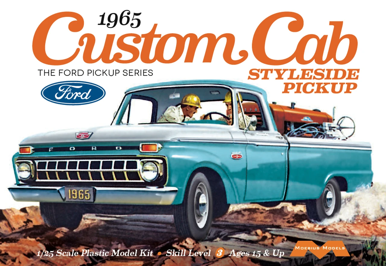 1965 Ford Custom Cab Styleside Pickup Truck 1/25 Moebius 1965 Ford Custom Cab Styleside Pickup Truck 1/25 Moebius