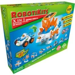RobotiKits: 10 in 1 Renewable Energry Hand Generator, Solar, Wind Powered STEM Kits OWIKit